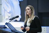 Dr. Rebecca Melen during her talk; photo © TU Berlin / PR / Jacek Ruta